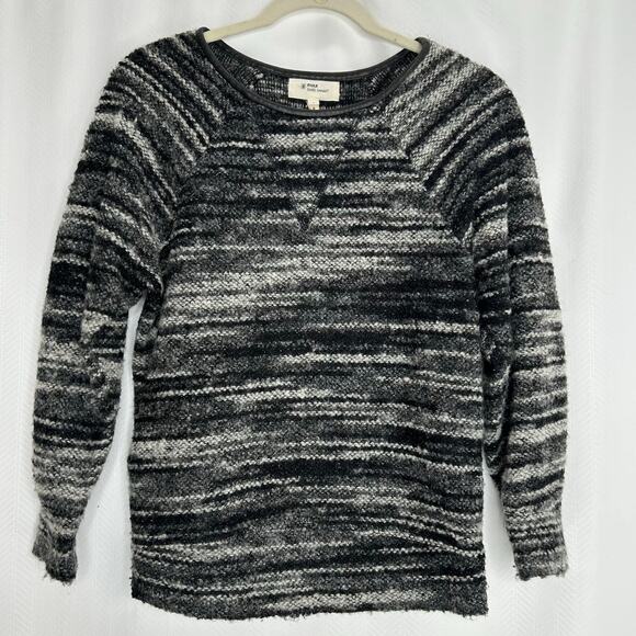 Isabel Marant Etoile wool blend sweater black gray striped long sleeves size 2 - Picture 1 of 6
